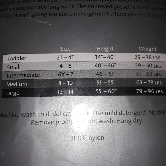 Danskin in Motion Girls Footed Tights (3) - NWT - Picture 5 of 5